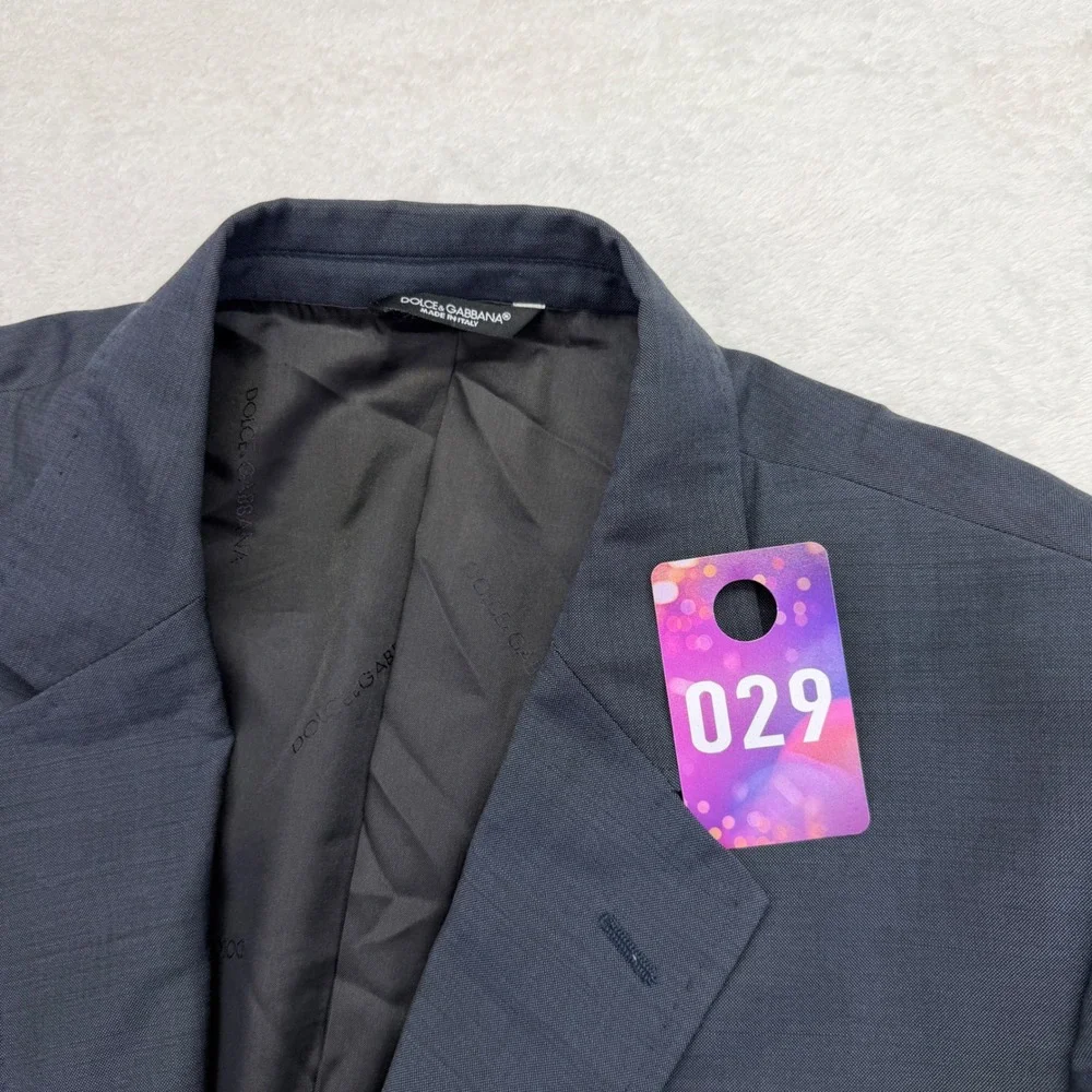 Dolce & Gabbana Blazer Mens 42L Blue Two Button Sport Coat Made in Italy Luxury